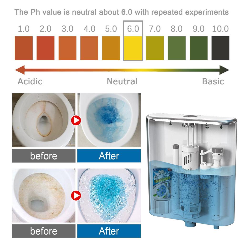 Jaysuing Automatisk toalettskålrens Toalettskålrens Fjerner flekker, deodoriserer og fjerner lukt Toalettskålrens