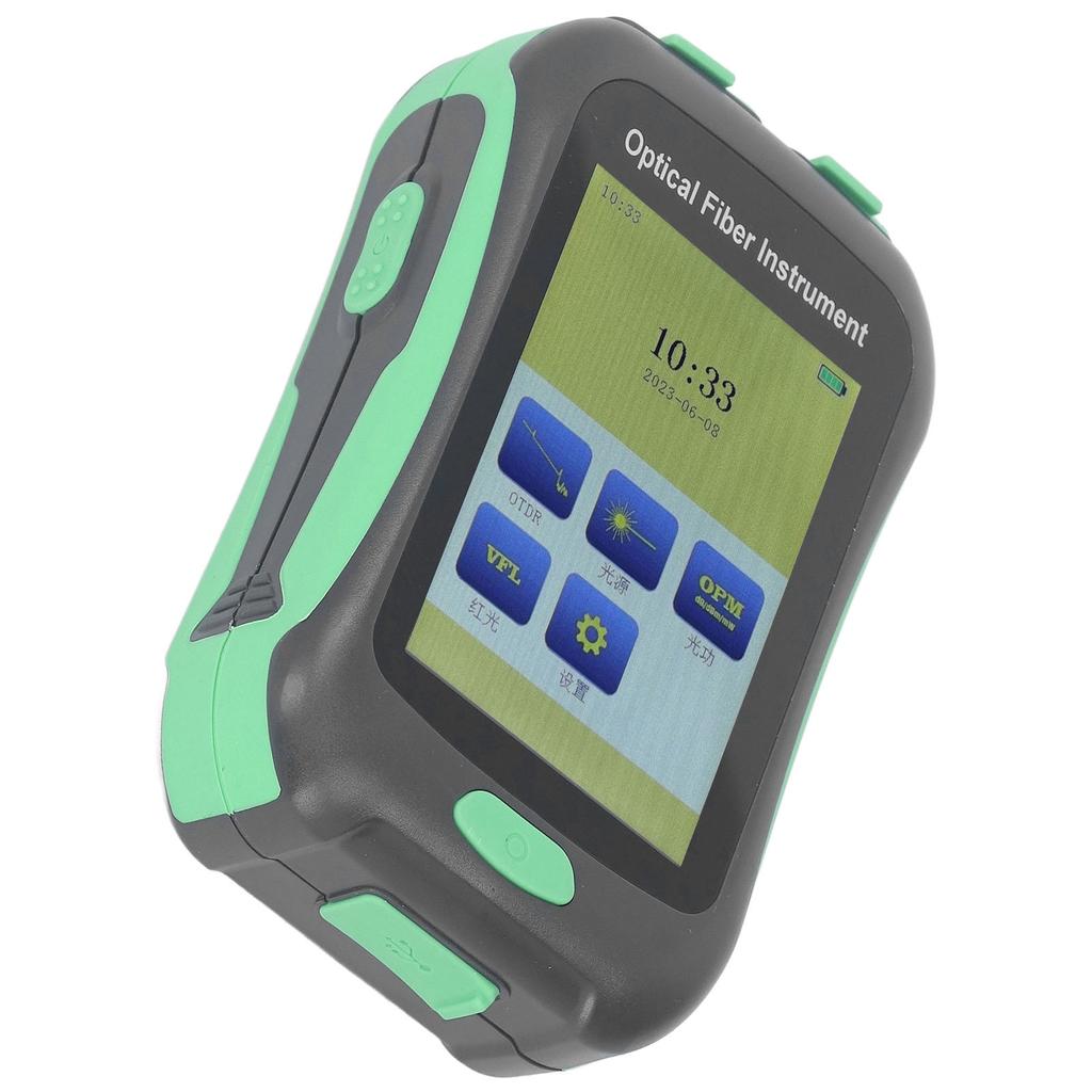 3.5 Inch Touching Display Screen Fiber Tester 5 In 1 AUA 18A Optical Time Domain Reflectometer US Plug 100‑240V