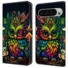 For Google Pixel 9 Pro XL Case Pattern Printed Protective Cover TPU+PU Leather Flip Phone Case