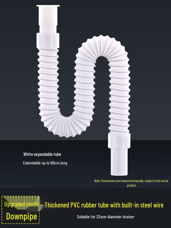 Stainless Steel Ceramic Basin Drain Pipe (2-Pack)