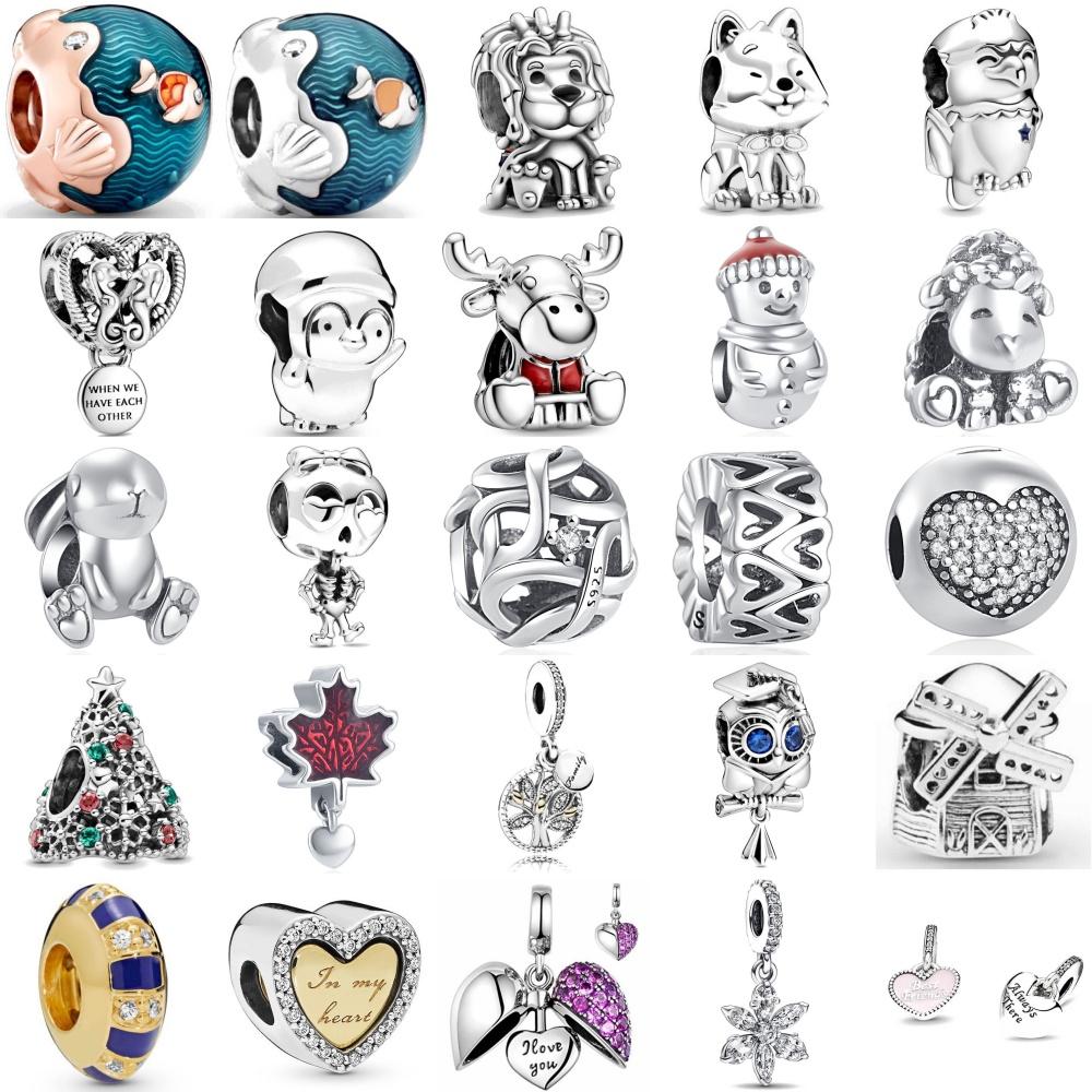 New Copper,Rabbit,Sheep Bead Tree Snowflake Pendant Suitable European Original Bracelet Diy Accessories Exquisite Jewelry