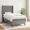 VidaXL Divan Bed with Mattress Dark Grey 90x200 Cm Fabric - Model 3131482