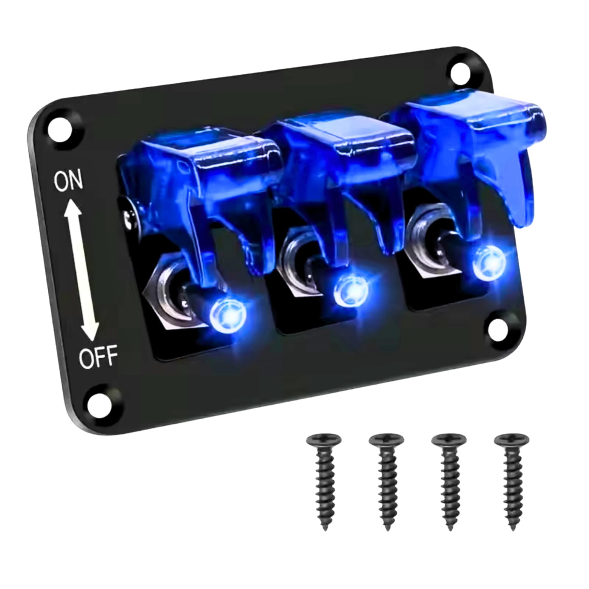 

Azmio Switch Panel, Missile Switch, Toggle Switch, Car Rocker Switch (Blue) [Parallel Import]