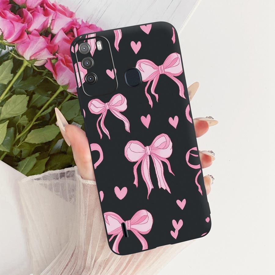 Case for Itel Vision 1 Pro Matte Soft Silicone Black butterfly  Shockproof Phone Bags For ItelS16 S 16 Vision1pro  Back Covers