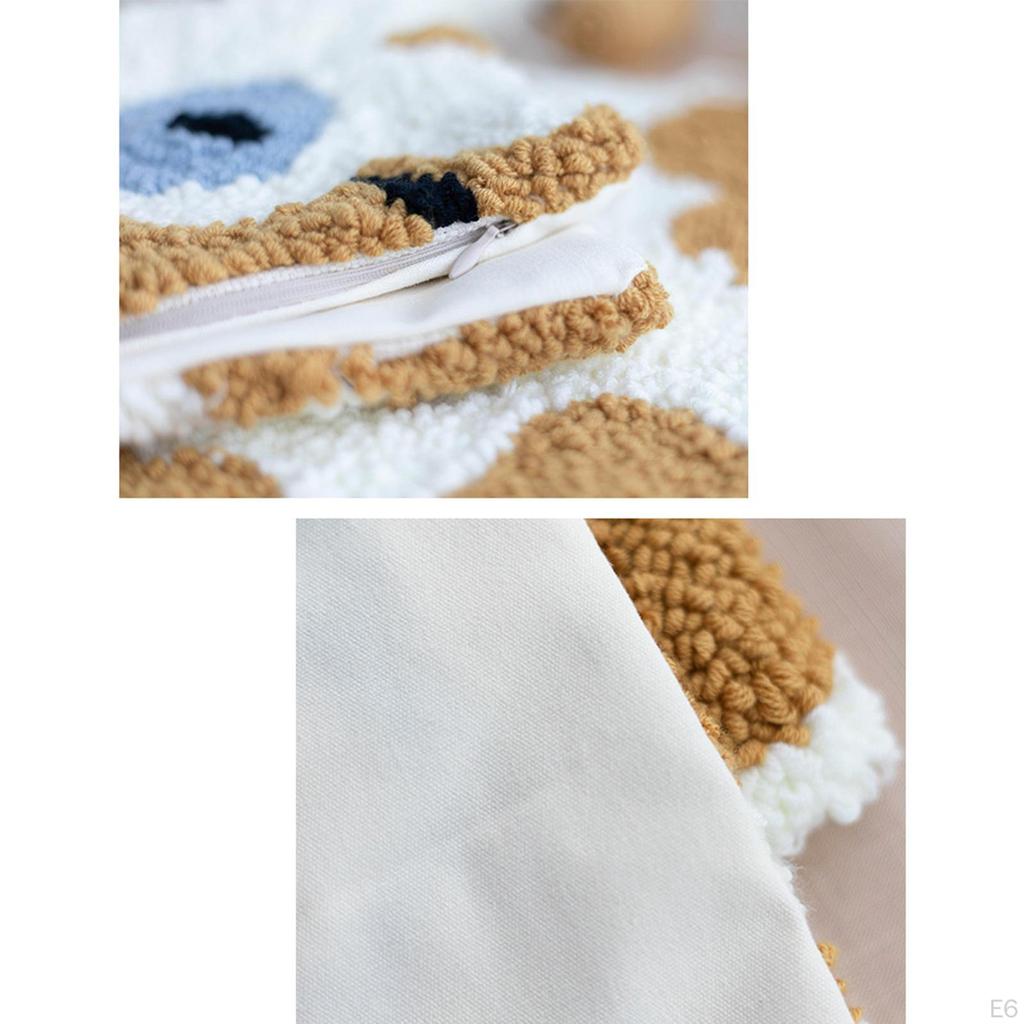 16x16 '' Punch Embroidery with Pattern, Yarns, Making Tools for Rug Pillowcase W/