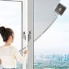 Stainless Steel and PP Windows Cleaning Tool Gray Stretchable High-rise Window Cleaner Flexible Cleaning Arc Rod