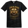 Lion of Judah Christian T Shirt W Crown Cross Scripture Faith Graphic Art Tee