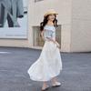 Design Off-the-shoulder Suit Women's Summer New Great-looking Fashion High-waisted Skirt Two-piece Set