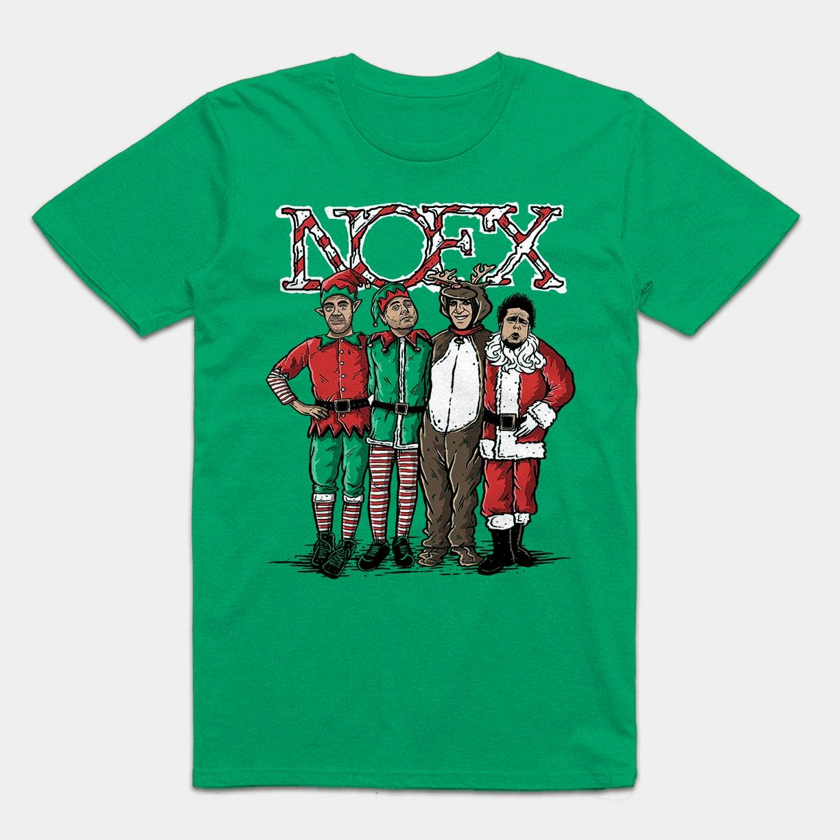 Nofx Band Santa Merry Christmas Green Unisex T-shirt Size S-5XL XXL