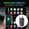 2-in-1Carplay Dual Connector Adapter USB&Type-C für Apple Carplay Android Auto Kabelgebunden zu Drahtlos Carplay Dongle Smart Box