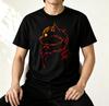 Groovy Protogen Brust Linienzeichnung Anime Grafik Unisex T-Shirt Streetwear Y2K Furry Cosplay Ästhetik Cyber Kawaii Gamer Kleidung T-Shirt
