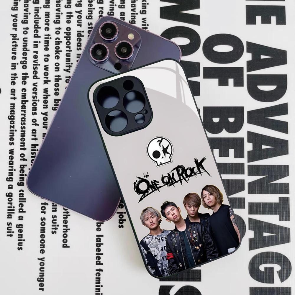 Japan Band ONE OK ROCK Phone Case for Iphone 17 16 15 14 12 11 13 Pro Max Mini X Air Puls Black Glass Cover