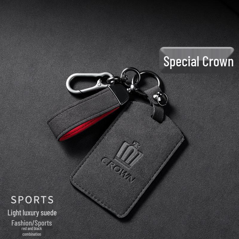 Toyota Crown Key Case Holder for 12/13/14th Gen - Suede and Leather