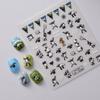 Japanese Anime Black & White Little Sheep 5D Nail Art Stickers - DIY Thin & Tough Self-Adhesive Animal Series