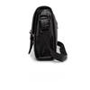 Bolsa Mensageiro de Couro Preto Vintage Bolsa Transversal Clássica para Homens