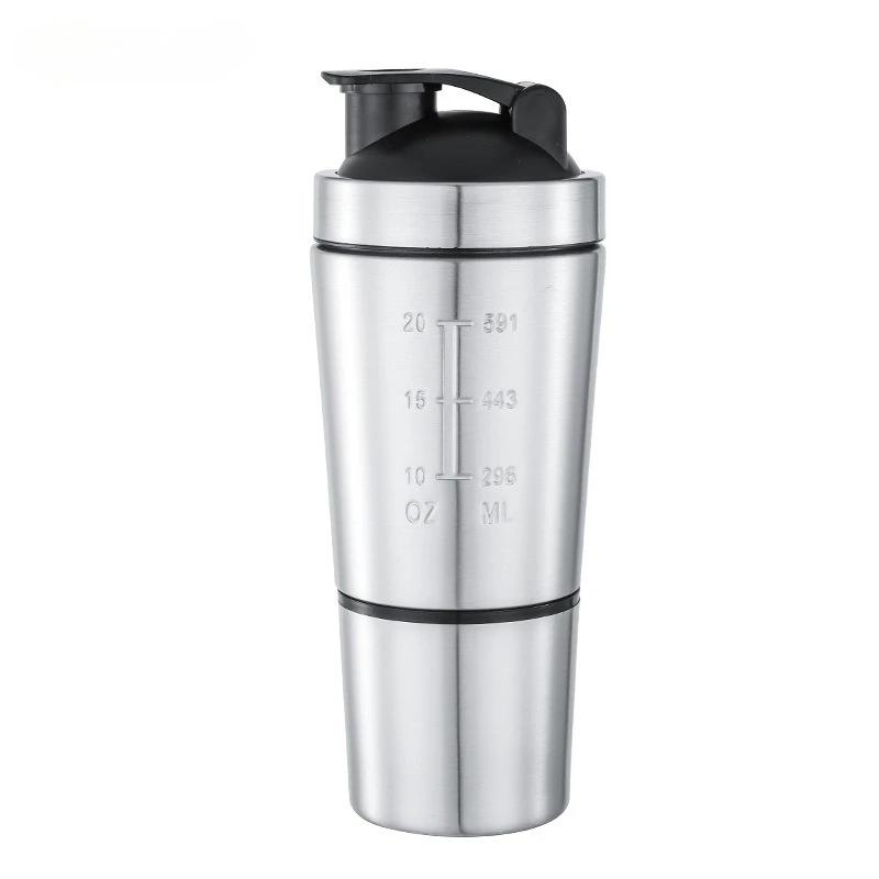 Portable Stainless Steel Protein Shaker CupFitness Sports Mug Nutrition Shakers Cup Water Bottles Water Cup Portable Shakers