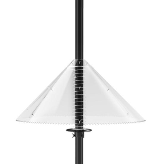 Squirrel Proof Baffle for Bird Feeder Pole Squirrel Baffle with Stainless Steel Spring Squirrel Barrier Guard On Bird Feeder Pole for Garden Patio