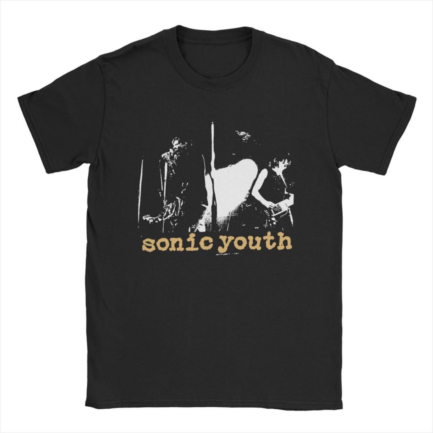 

Мужская футболка Sonic Youth Fun 100% хлопок футболка с коротким рукавом футболка с круглым вырезом топы лето S