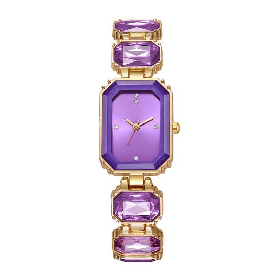 

Ladies Bracelet Quartz Watch Sparkling Rhinestone Rectangular Dial Watch Faux Diamond Bracelet Wristwatch for Women Elegant Jewelry Timepiece