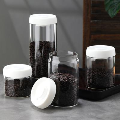 500/900/1200/1800 ml uzavřená sklenice odolná proti vlhkosti kávová zrna vakuově uzavřená skleněná skladovací nádoba do kuchyně