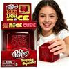 NeeDoh Nice Cube Super Squeeze Sensory Fidget Toy, Translucent Red Stress Relief Squishy Cube for Kids &  Adults Anxiety Relief