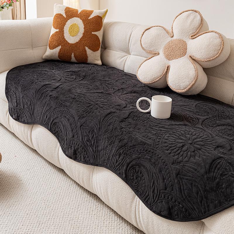

Cream Wind Special-Shaped Sofa Seat Cushion Universal In All Seasons Irregular Sofa Full Cover Summer New Non-Slip And Anti-Cat Scratch 90*90cm