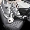 Cartoon Faux Leather Car Seat Covers for SUV Pick-up Truck Sedan Universal Breathable Anti-Slip Driver Seat Cushion  (Full Seat)