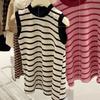 Summer Girls Block Striped Sleeveless Dress Trendy Princess Kids Fashion Vest Dress