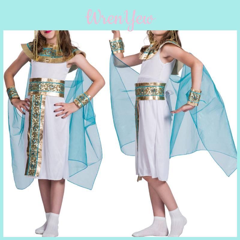 Purim Egyptisk Drottning Cosplay Kostym För Flickor Halloween Rollspel Med Polyestertyg För Temafester