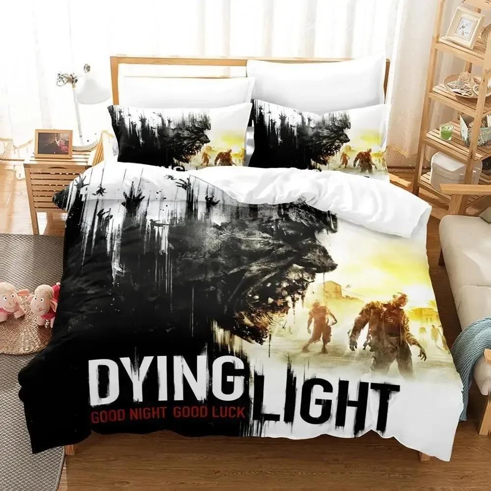 3D Игровой Комплект Постельного Белья Dying Light 2 Stay Human Печатный Комплект С Наволочкой Пододеяльник Односпальный Двуспальный Queen Super King EU Single(135*200cm)3pcs