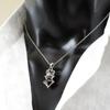 Silver 925 Onyx Necklace Crown Natural Stone Power Stone [Ishiki] [663svn]