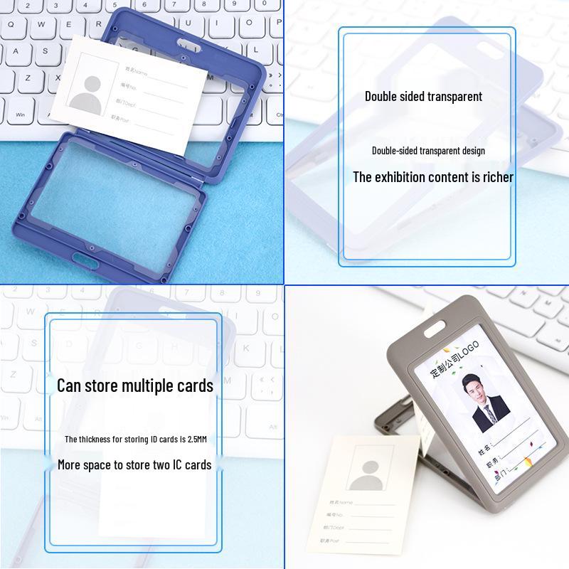 Youhe 6076 Employee ID Badge Holder with Lanyard, Customizable Work ID Card Holder.