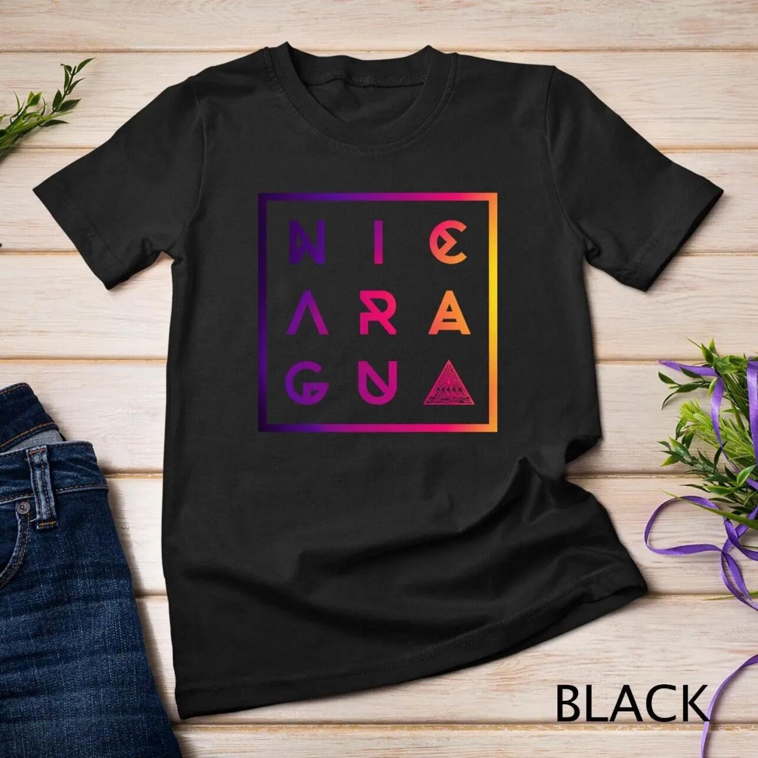 Colorful Geometric Nicaragua Premium T Shirt S