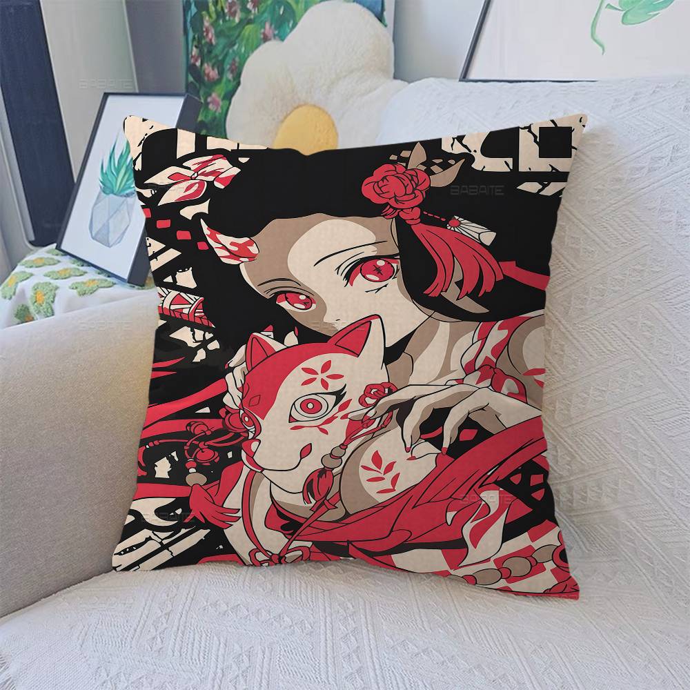 Клинок, рассекающий демонов, Незуко Камадо Мультяшная Наволочка 45*45 см Наволочка для Подушки Декор Наволочка Домашняя Наволочка для Подушки на Диван 30cmx30cm