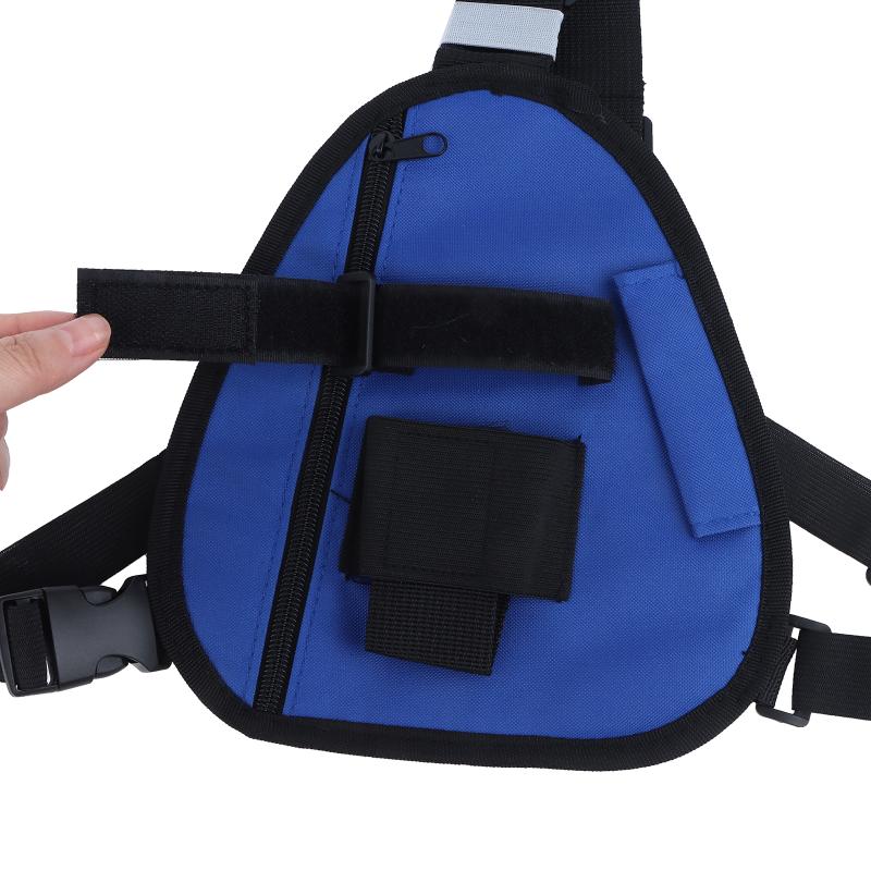 Triangle Chest Sling Bag Multifunction Walkie Talkie Storage Crossbody Bag Adjustable Strap For Outdoor Cycling Daily Use
