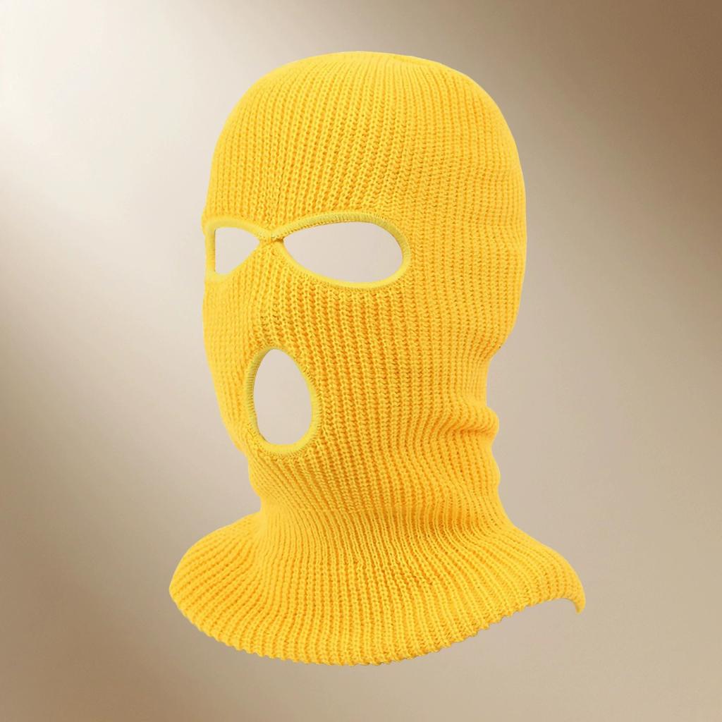 Herren- und Damen-Winterwarme Sturmhaube Radfahren Winddicht Drei-Loch-Maske Mütze Outdoor Gestrickte Überziehmütze Spoof Autositz Kopf c