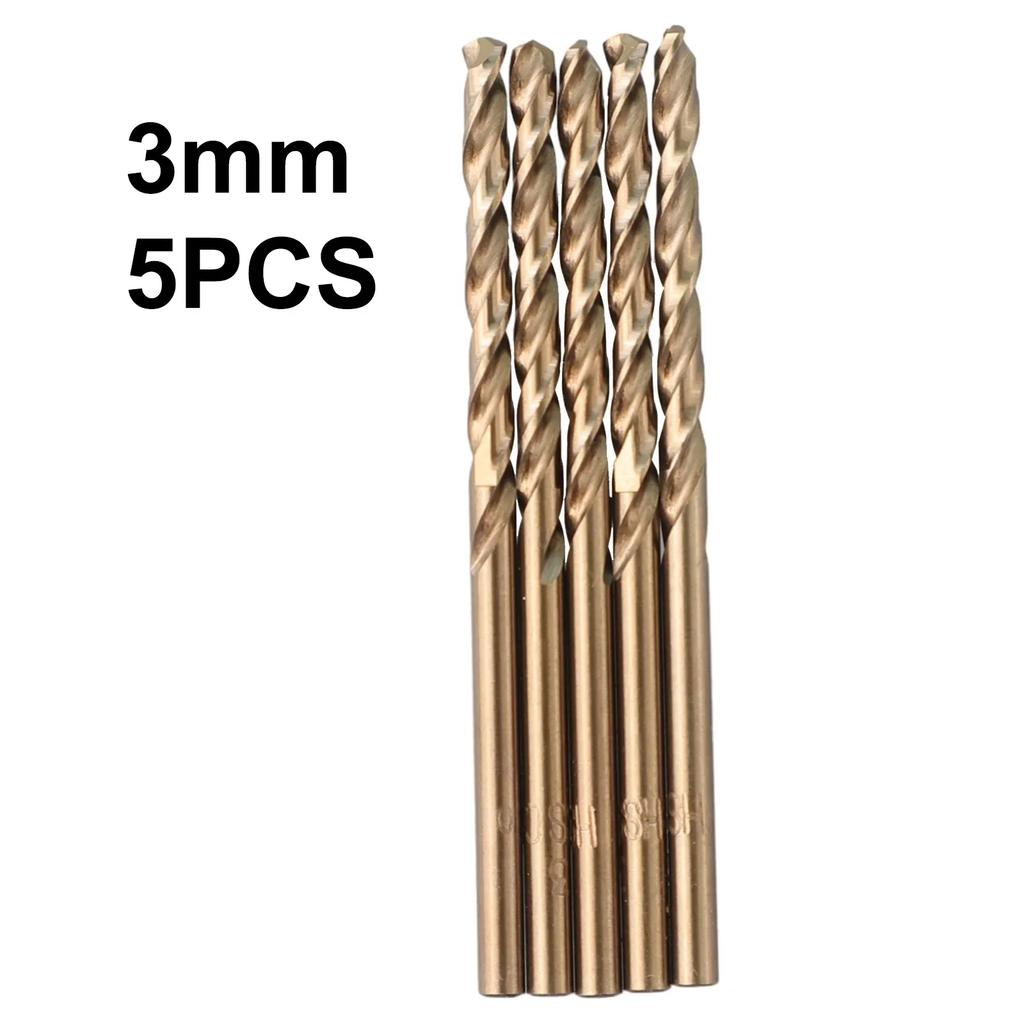 5//6/10pcs HSS M35 Cobalt Drill Bit 1mm 1.5mm 2mm 3mm 4mm 5mm For Stainless Steel High Speed Auger Drill Press Power Tool Parts