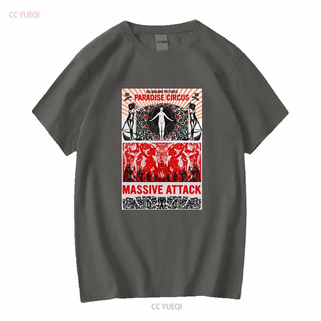 Massive Attack Paradise Circus T-Shirt Volle Größen S 5XL vintage Gewaschen Bequem Streetwear Top Für Den Alltag Atmungsaktiv