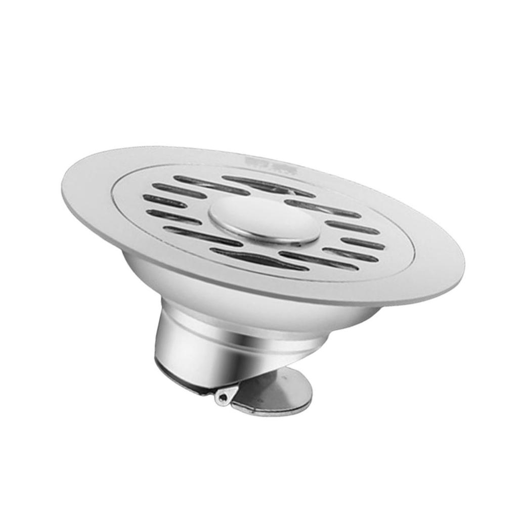 Round Shower Floor Drain AntiOdor Stainless Steel Floor Strainer Hair Catcher for Bathroom Kitchen Balcony Garage