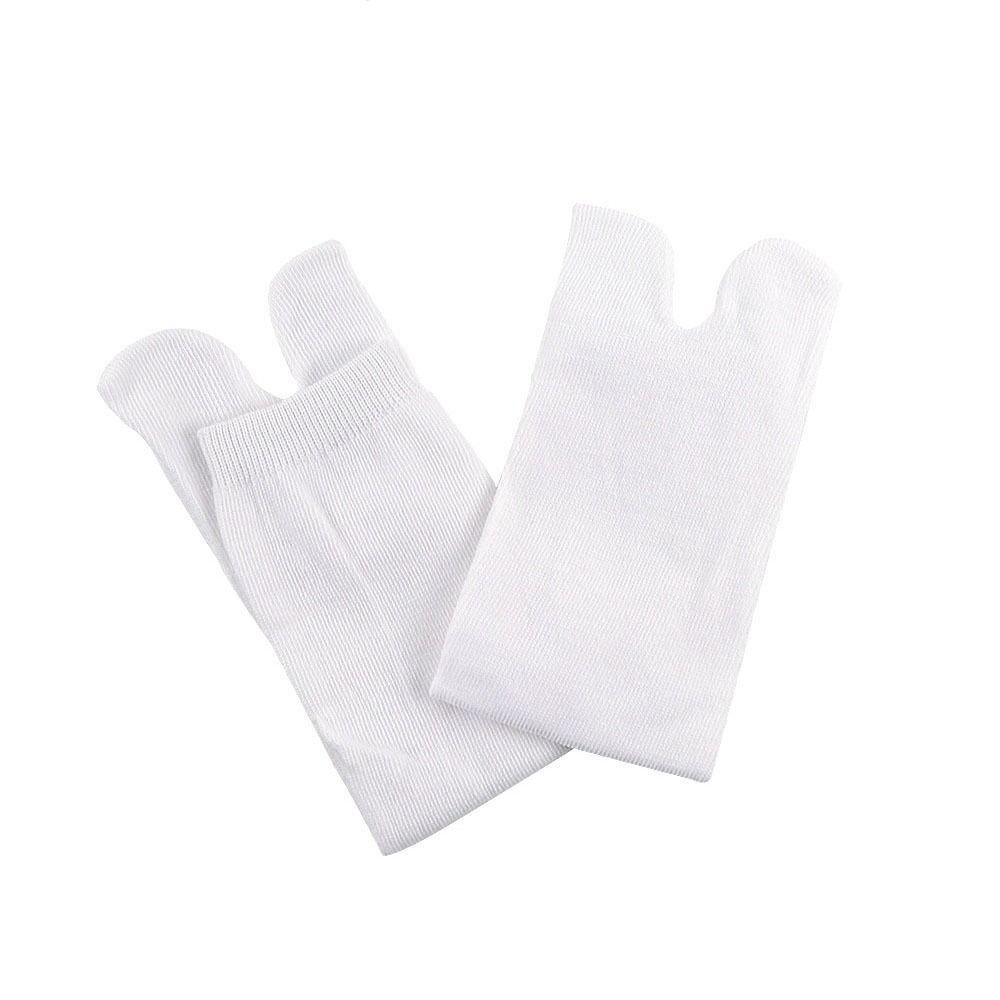 5Pairs Anti Slip Two Toed Cotton Socks Mid-calf Split Toe Sock Short Tube Socks Sports