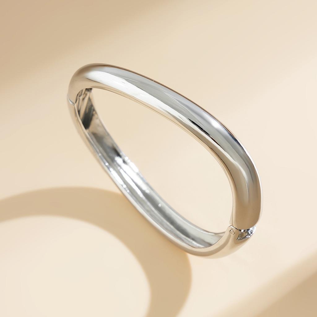 Hiphop Exaggerated Wide Cuff Bangle Manchette Vintage Punk Irregular Glossy Gold Color Bracelet Bangles Women Men Jewelry