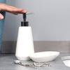 Pure White Ceramic Lotion Bottle Toothbrush Holder Mouthwash Cup Soap Dish Bathroom Accessories Hotel Portable Dispensing Bottle