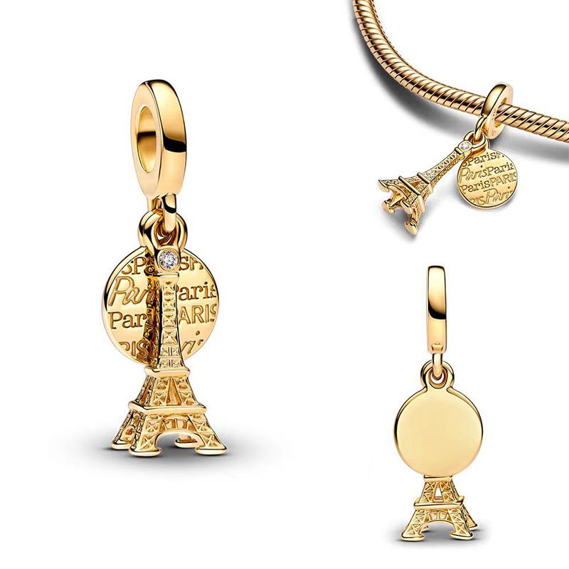 Firefly Rose Gold Pendant Charm Bead Fits Bracelets Bangle Necklace For Women Luxury DIY Jewelry Daily Party Festival Gift