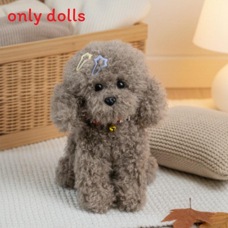 Teddy Bear Plush Toy With Bell Pendant Collar And Hairpin Design For Kids And Gift Giving