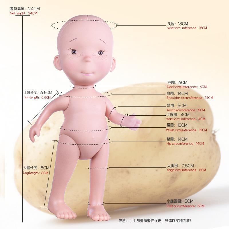 New Mia 24Cm Vinyl Naked Dolls With Movable Joints Waldorf Diy Custom Play Dolls For Kids Pretend Play Handmade Craft Toys