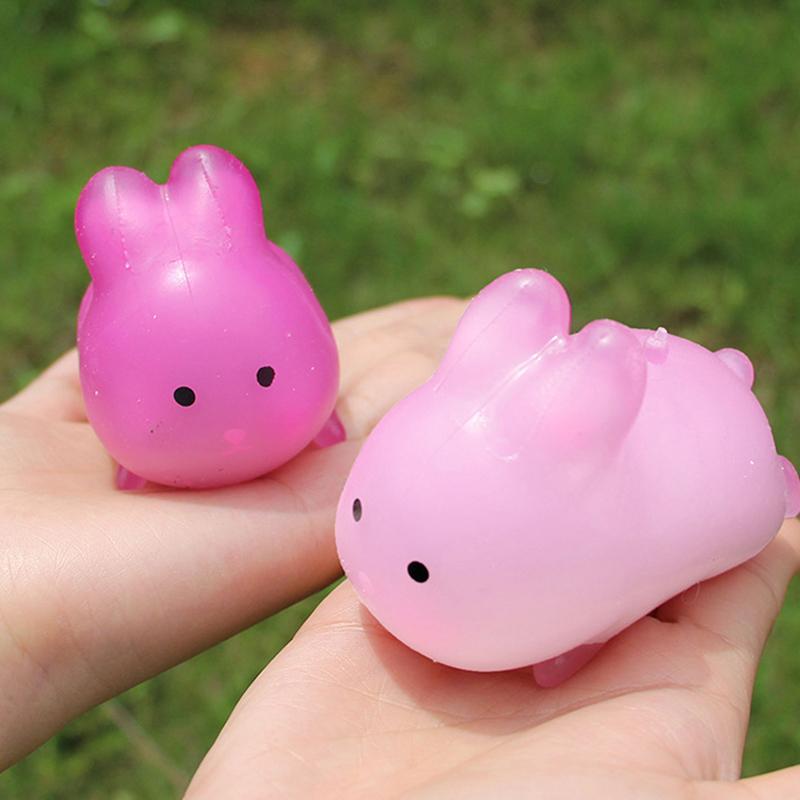 Anti-Stress Toy Color-Changing Cute Heart Rabbit Squeeze Fidget Toys Squishy Anti Stress Funny Stress Relief For Kid Adult Gift