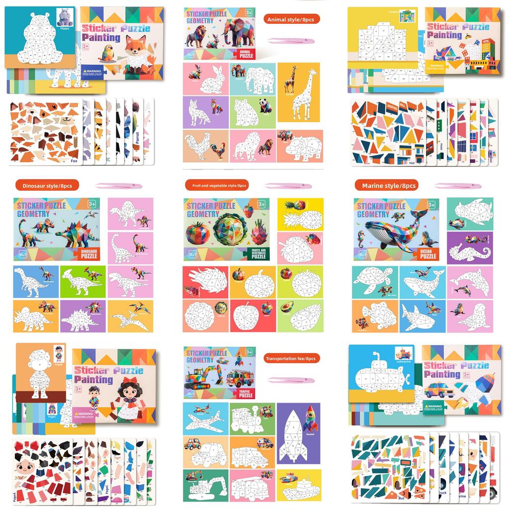 Early Education 3d Sticker Puzzle With Fine Motor Skills For Parent Child Activity