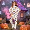 Kids Hoodie Set with Halloween Print – Long Sleeve Pullover and Pants for Boys Girls Holiday Party