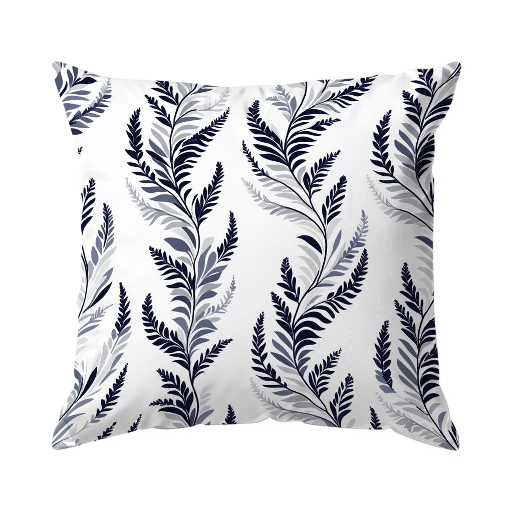 Home Decor Blue & White Geometric & Patterned Pattern Cushion Cover Suitable for Sofa Bedroom Car Pillow Cover