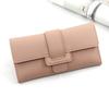 Korean Style Women's Tri-fold Long Fashion Wallet Clutch with Buckle